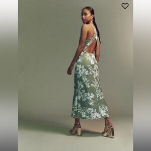 Reformation Casette Linen Dress in size 6 in willow